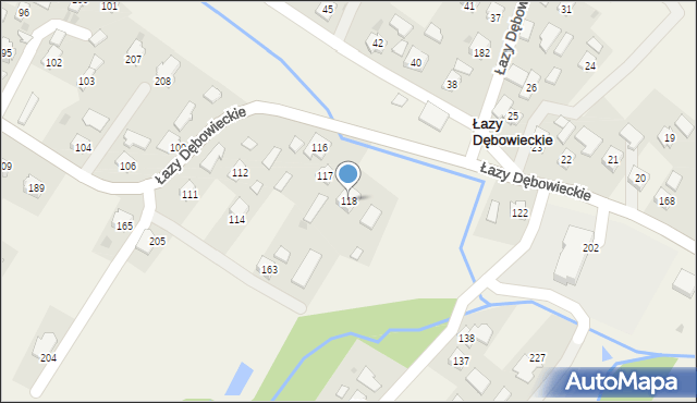 Łazy Dębowieckie, Łazy Dębowieckie, 118, mapa Łazy Dębowieckie