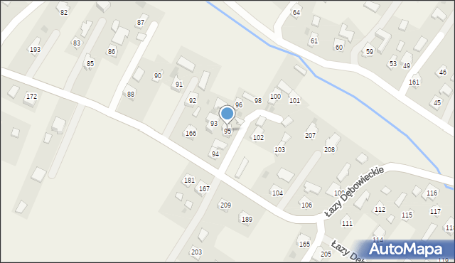 Łazy Dębowieckie, Łazy Dębowieckie, 95, mapa Łazy Dębowieckie