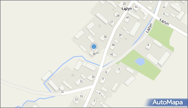 Łążyn, Łążyn, 29, mapa Łążyn