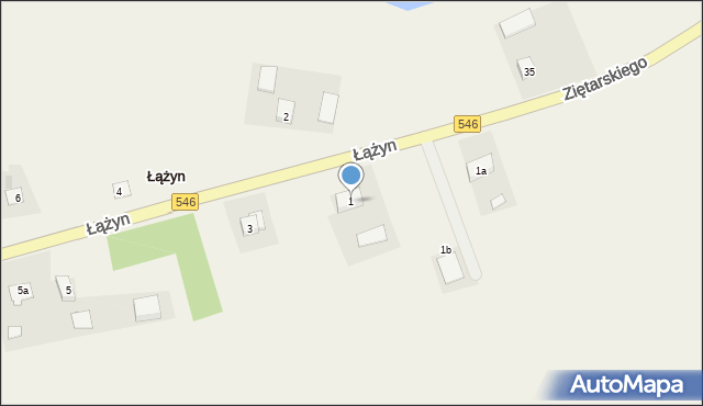 Łążyn, Łążyn, 1, mapa Łążyn