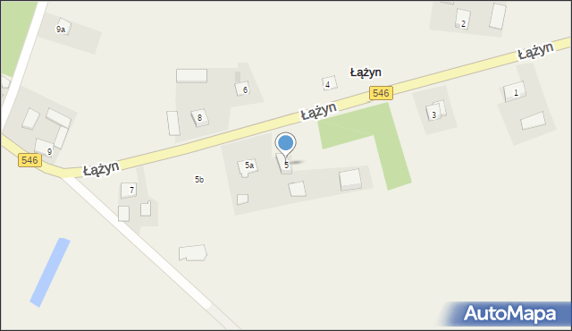 Łążyn, Łążyn, 5, mapa Łążyn