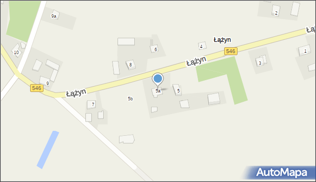 Łążyn, Łążyn, 5a, mapa Łążyn