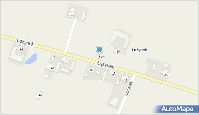 Łążynek, Łążynek, 13a, mapa Łążynek