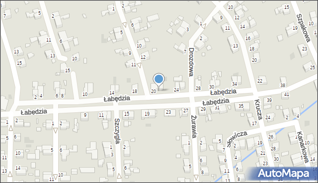 Legnica, Łabędzia, 22, mapa Legnicy