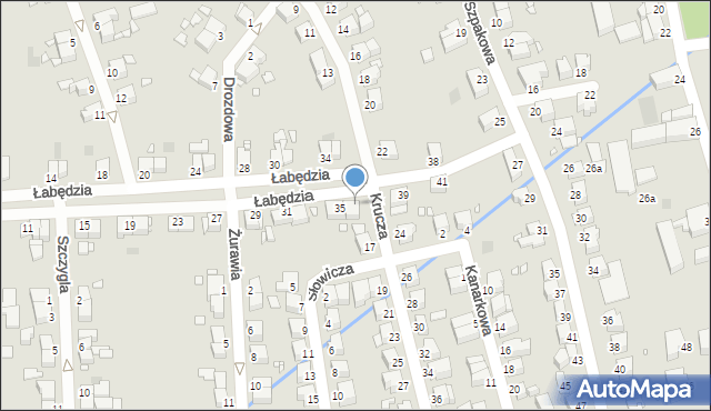 Legnica, Łabędzia, 37, mapa Legnicy