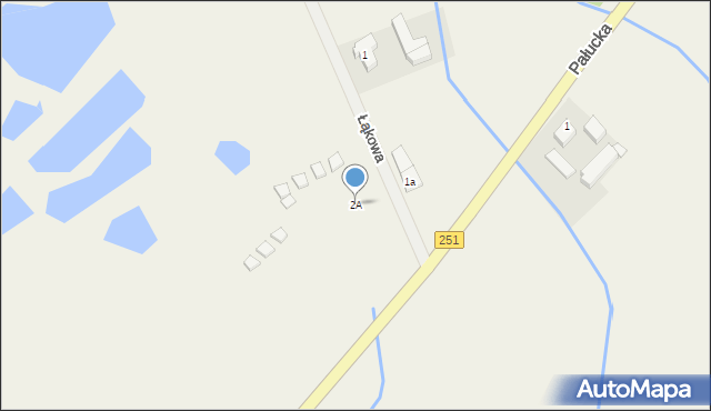 Łekno, Łąkowa, 2A, mapa Łekno