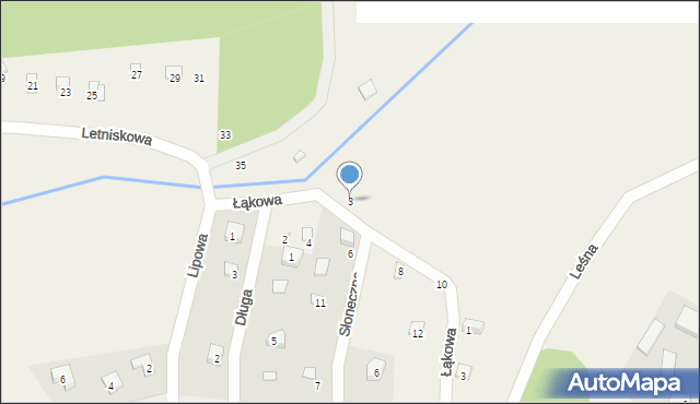 Lewinko, Łąkowa, 3, mapa Lewinko