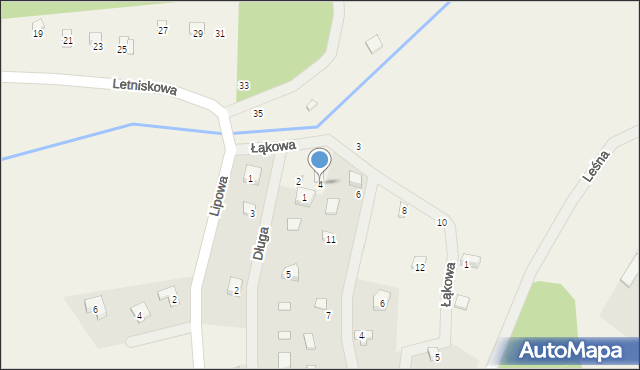 Lewinko, Łąkowa, 4, mapa Lewinko