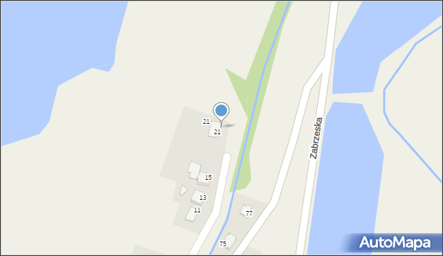 Ligota, Łabędzia, 17, mapa Ligota