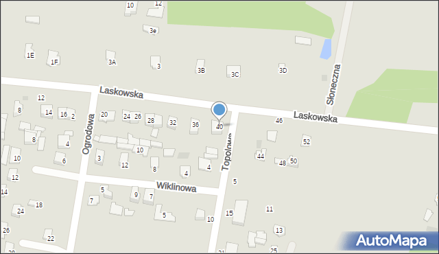 Łochów, Laskowska, 40, mapa Łochów