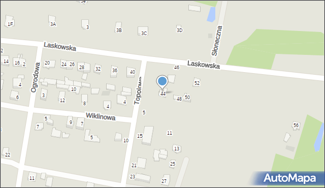 Łochów, Laskowska, 44, mapa Łochów