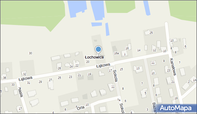 Łochowice, Łąkowa, 18, mapa Łochowice