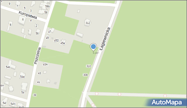 Łódź, Łagiewnicka, 312, mapa Łodzi