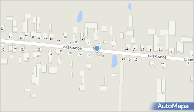 Łódź, Łaskowice, 22a, mapa Łodzi