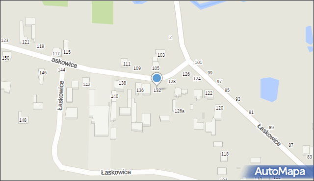 Łódź, Łaskowice, 132, mapa Łodzi