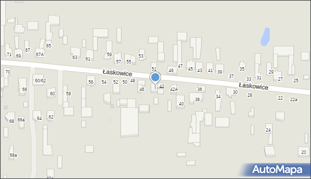 Łódź, Łaskowice, 44, mapa Łodzi