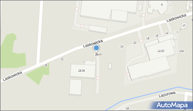 Łódź, Laskowicka, 28, mapa Łodzi