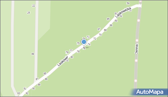 Łódź, Laskowicka, 76, mapa Łodzi