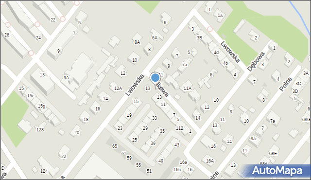 Łomianki, Lalkowa, 15, mapa Łomianki