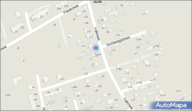 Lubartów, Łąkowa, 118, mapa Lubartów