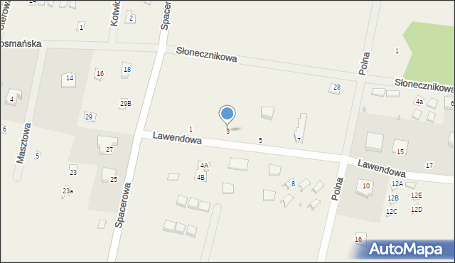 Lubiatowo, Lawendowa, 3, mapa Lubiatowo