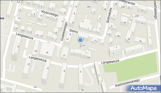 Lublin, Langiewicza Mariana, gen., 11, mapa Lublina