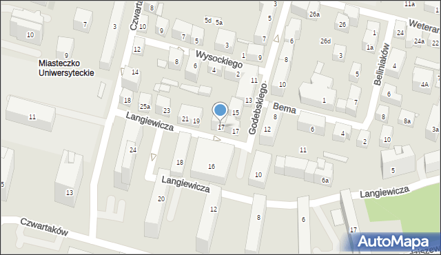 Lublin, Langiewicza Mariana, gen., 17, mapa Lublina