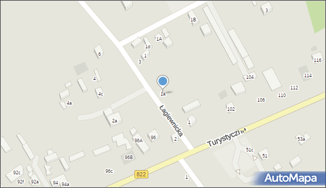 Lublin, Łagiewnicka, 1a, mapa Lublina