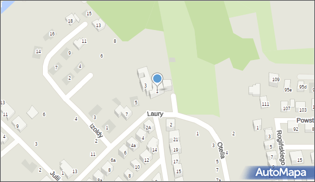 Lublin, Laury, 1, mapa Lublina