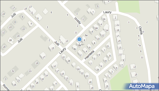 Lublin, Laury, 8a, mapa Lublina