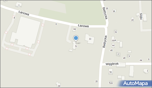 Lublin, Łanowa, 4, mapa Lublina