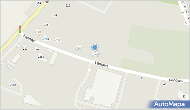 Lublin, Łanowa, 7, mapa Lublina