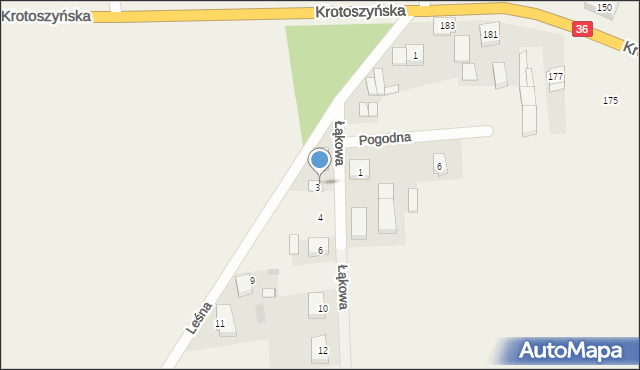 Lutogniew, Łąkowa, 2, mapa Lutogniew