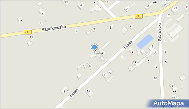 Lutomiersk, Łaska, 4, mapa Lutomiersk