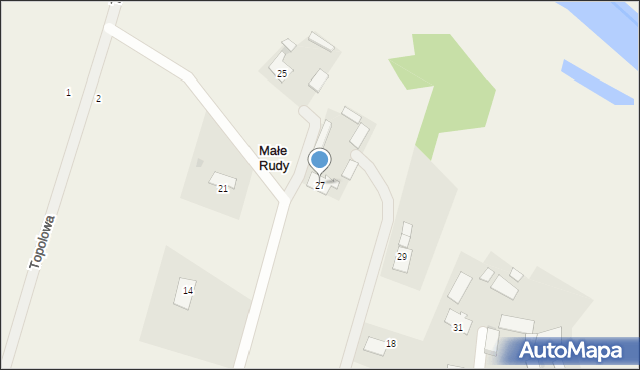 Małe Rudy, Łabiszyńska, 27, mapa Małe Rudy