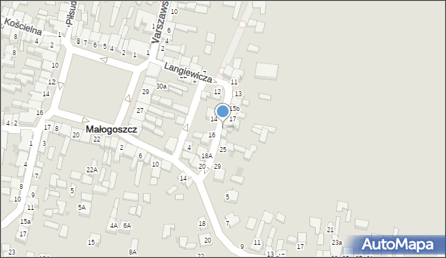 Małogoszcz, Langiewicza Mariana, gen., 21, mapa Małogoszcz