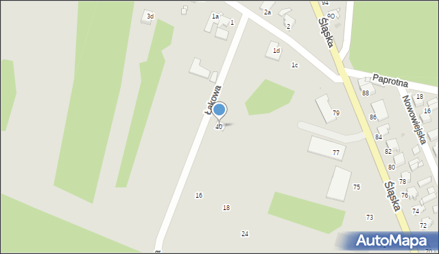 Miasteczko Śląskie, Łąkowa, 40, mapa Miasteczko Śląskie