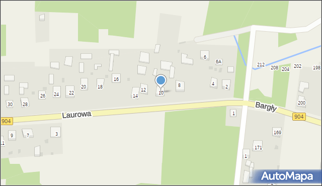 Michałów, Laurowa, 10, mapa Michałów