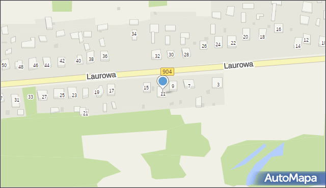 Michałów, Laurowa, 11, mapa Michałów