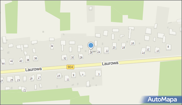 Michałów, Laurowa, 26, mapa Michałów