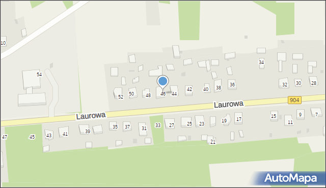 Michałów, Laurowa, 46, mapa Michałów