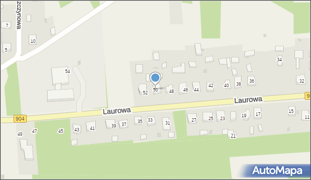 Michałów, Laurowa, 50, mapa Michałów