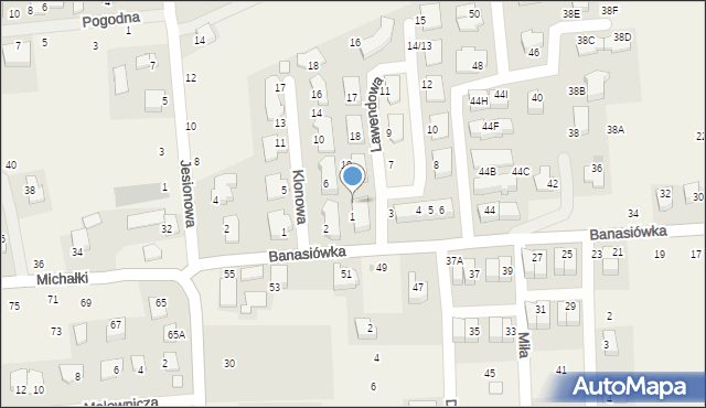 Michałowice, Lawendowa, 2, mapa Michałowice