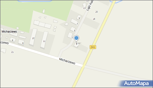 Micharzewo, Łąki Kaliskie, 8, mapa Micharzewo