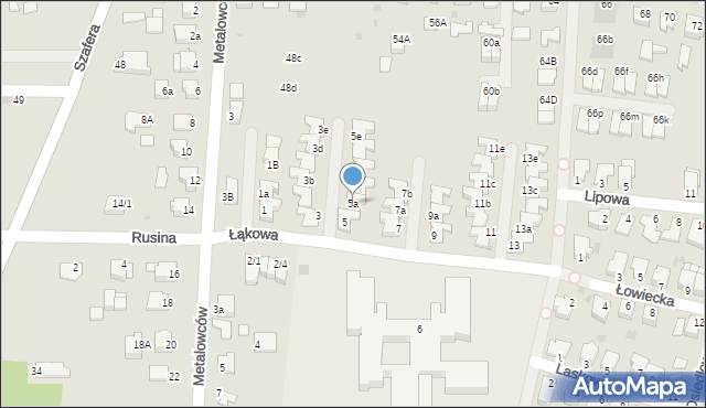 Mielec, Łąkowa, 5a, mapa Mielca