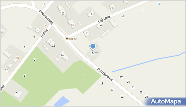 Mielno, Łąkowa, 2a, mapa Mielno