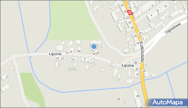 Mieszkowice, Łączna, 4, mapa Mieszkowice