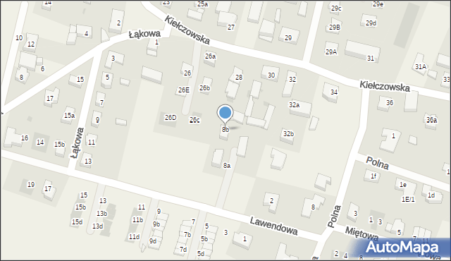 Mirków, Lawendowa, 8b, mapa Mirków