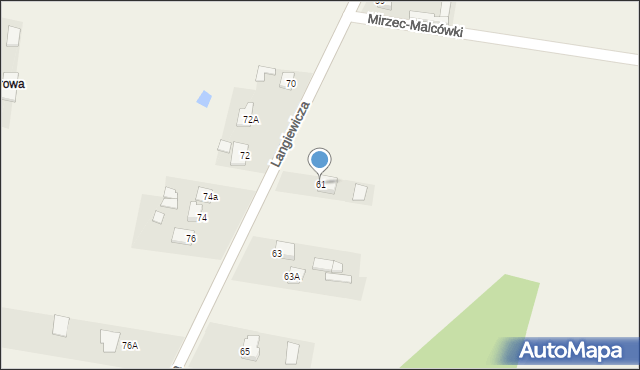 Mirzec, Langiewicza Mariana, gen., 61, mapa Mirzec