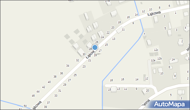 Modlniczka, Łąkowa, 19, mapa Modlniczka